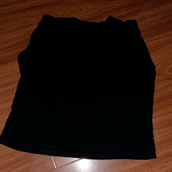 ASOS pull&bear black muscle drop volume shoulder tee t-shirt women L - Picture 7 of 8